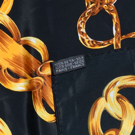 chanel 31 rue cambon scarf|CHANEL Silk 31 Rue Cambon Scarf Black Gold .